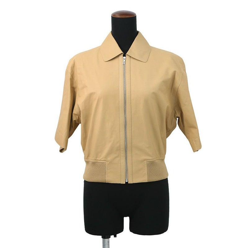 エルメス ジャケット レザー 半袖ジャケット レディースサイズ36 HERMES アウター