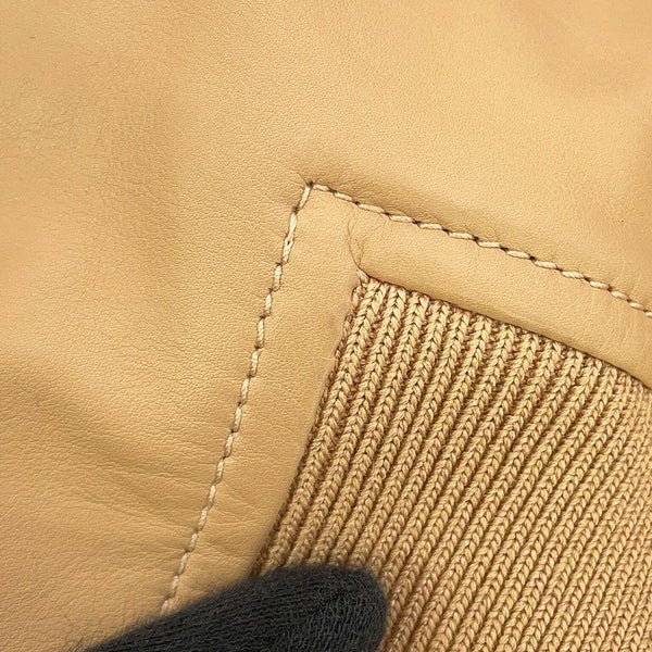 エルメス ジャケット レザー 半袖ジャケット レディースサイズ36 HERMES アウター