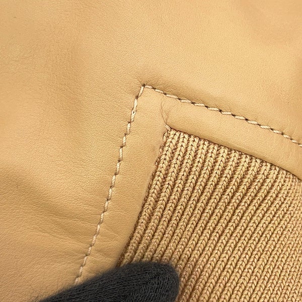 エルメス ジャケット レザー 半袖ジャケット レディースサイズ36 HERMES アウター