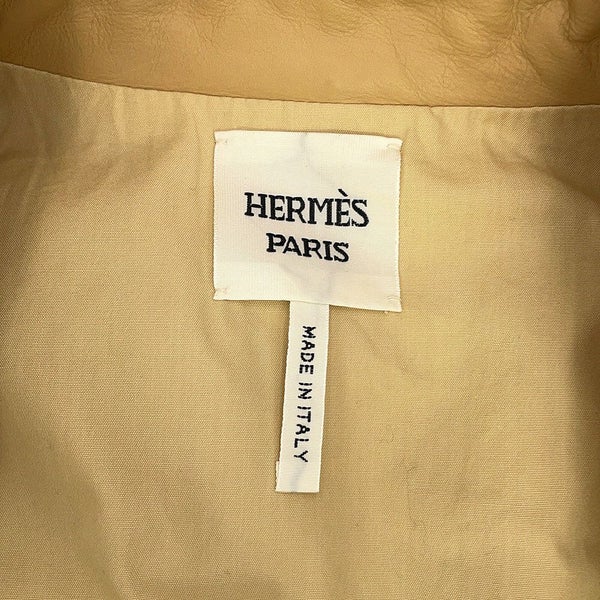エルメス ジャケット レザー 半袖ジャケット レディースサイズ36 HERMES アウター