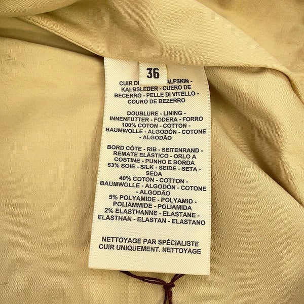 エルメス ジャケット レザー 半袖ジャケット レディースサイズ36 HERMES アウター