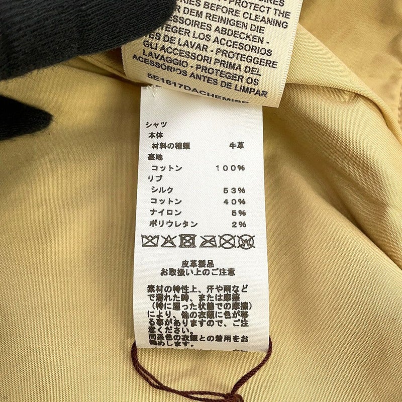 エルメス ジャケット レザー 半袖ジャケット レディースサイズ36 HERMES アウター