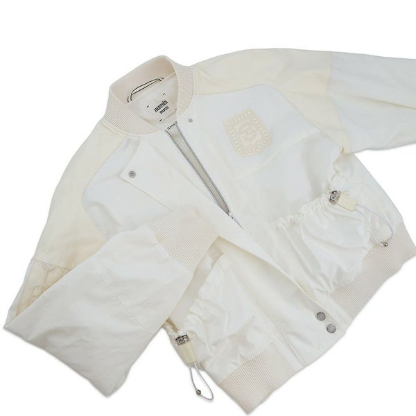 エルメス ジャケット Cliquetis ボンバージャケット コットン レディースサイズ38 HERMES アウター