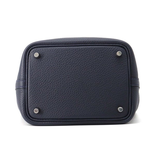 エルメス ハンドバッグ ピコタンロックPM ブルーニュイ/シルバー金具 トリヨンクレマンス K刻印