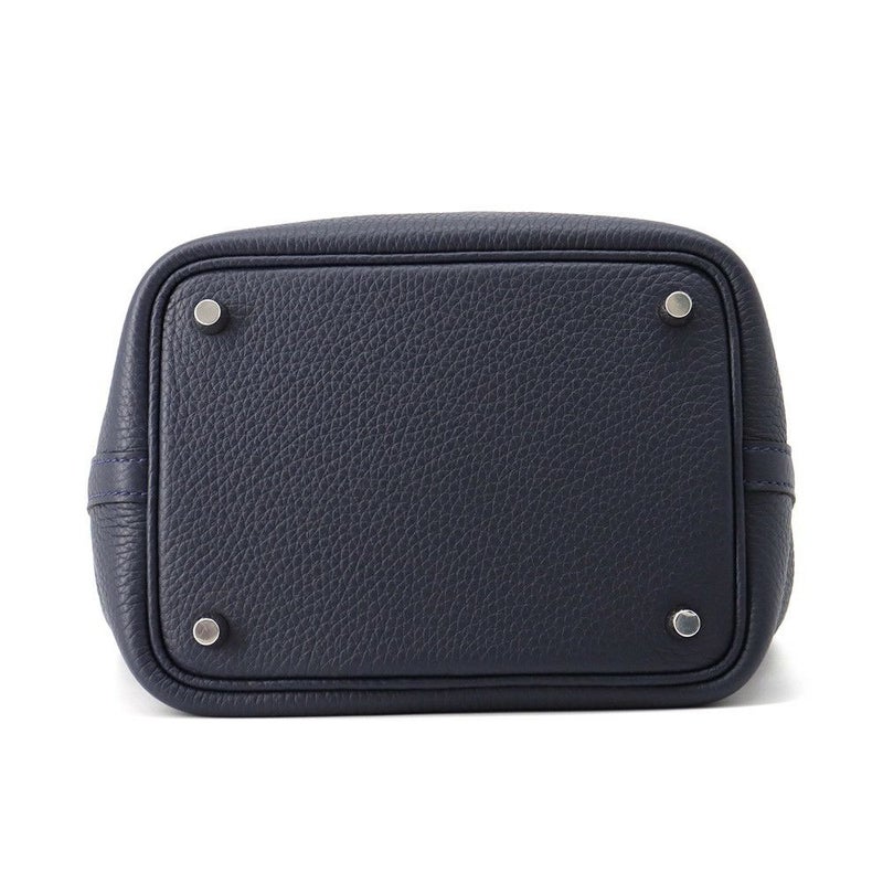エルメス ハンドバッグ ピコタンロックPM ブルーニュイ/シルバー金具 トリヨンクレマンス K刻印