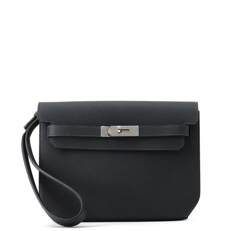 エルメス クラッチバッグ ケリーデペッシュ25 キャバン/シルバー金具 トゴ B刻印 HERMES メンズ
