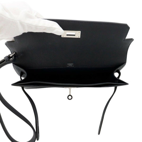 エルメス クラッチバッグ ケリーデペッシュ25 キャバン/シルバー金具 トゴ B刻印 HERMES メンズ