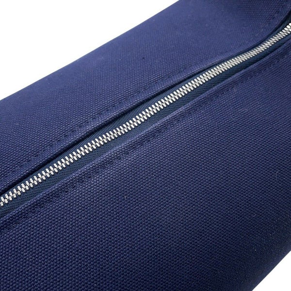 エルメス ポーチ ブリッド・ア・ブラックPM Hパヴィヨン マリン/シルバー金具 キャンバス HERMES バッグ 小物入れ