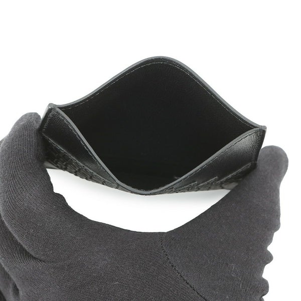 エルメス カードケース シュバル ピクト ブラック ボックスカーフ/アリゲーターマット K刻印 黒