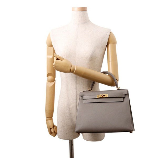 エルメス ハンドバッグ ケリー28 外縫い グリメイヤー/ゴールド金具 ヴォーマダム W刻印 ２wayショルダー