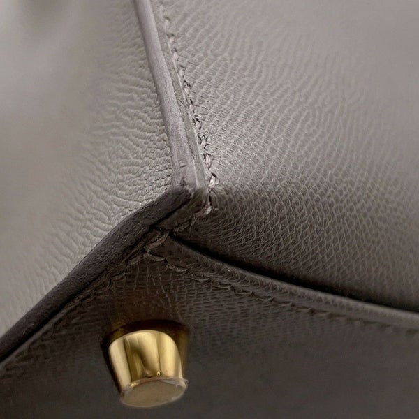 エルメス ハンドバッグ ケリー28 外縫い グリメイヤー/ゴールド金具 ヴォーマダム W刻印 ２wayショルダー