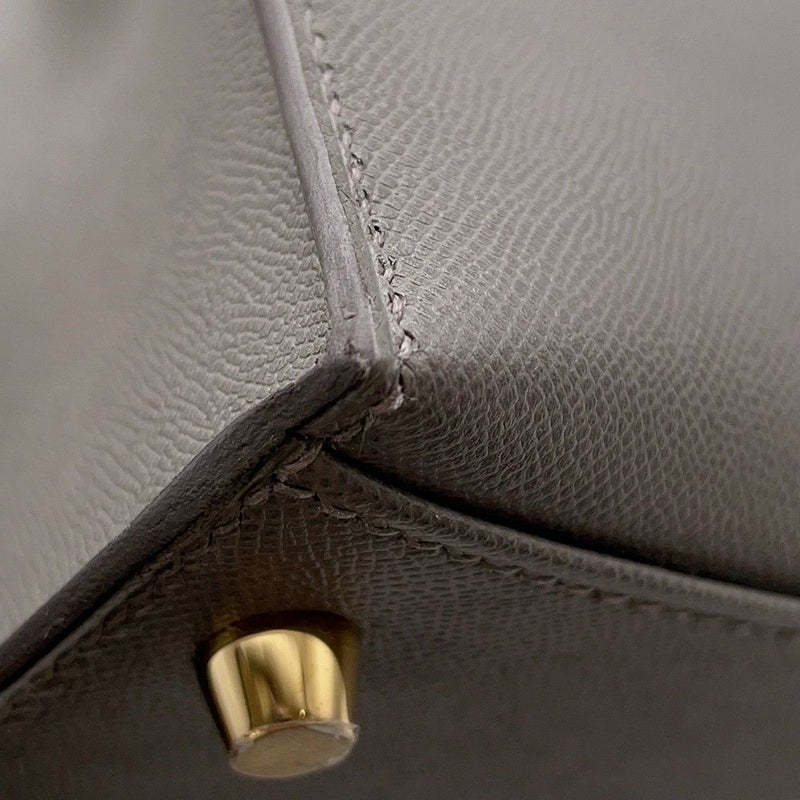 エルメス ハンドバッグ ケリー28 外縫い グリメイヤー/ゴールド金具 ヴォーマダム W刻印 ２wayショルダー