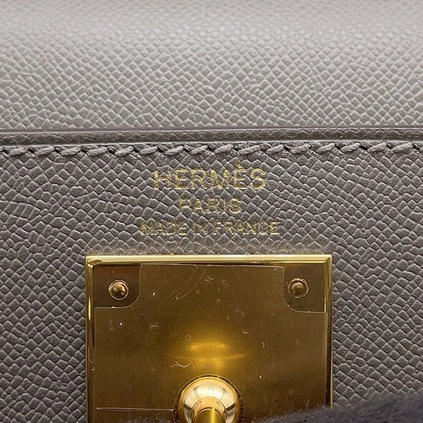 エルメス ハンドバッグ ケリー28 外縫い グリメイヤー/ゴールド金具 ヴォーマダム W刻印 ２wayショルダー