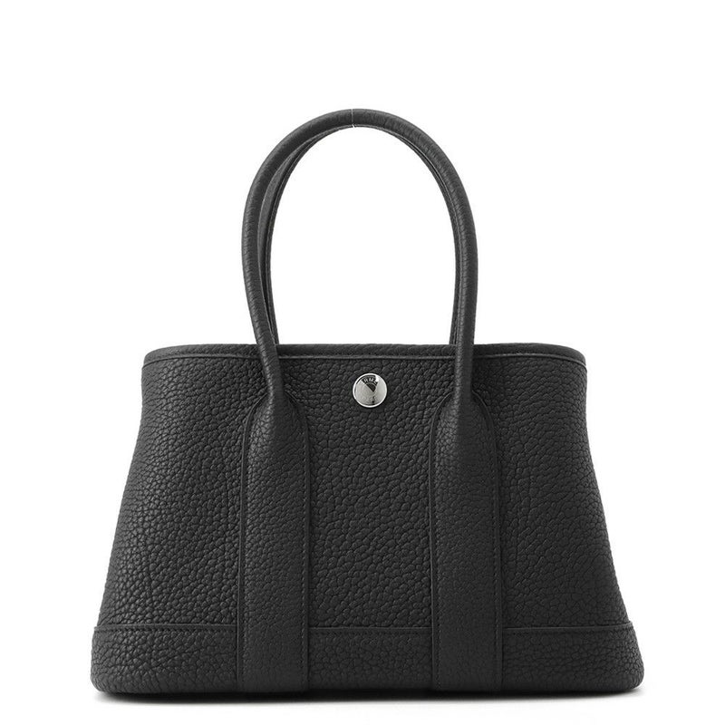 エルメス トートバッグ ネオ・ガーデン 23 ガーデンパーティ ブラック/シルバー金具 ネゴンダ K刻印 HERMES 黒