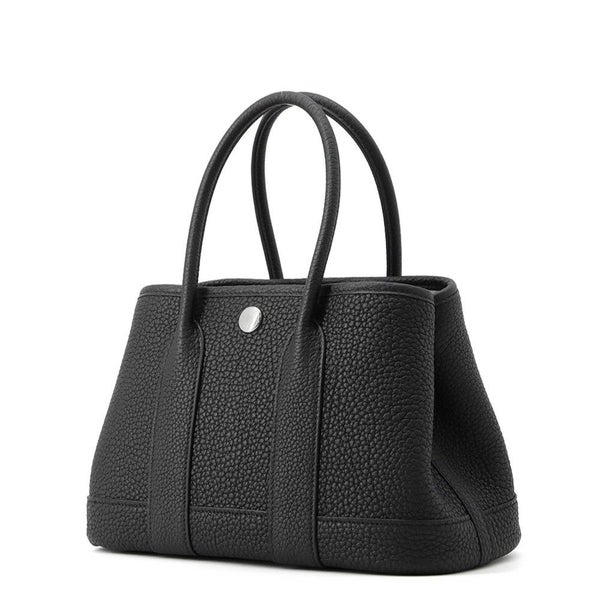 エルメス トートバッグ ネオ・ガーデン 23 ガーデンパーティ ブラック/シルバー金具 ネゴンダ K刻印 HERMES 黒