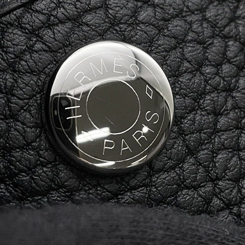 エルメス トートバッグ ネオ・ガーデン 23 ガーデンパーティ ブラック/シルバー金具 ネゴンダ K刻印 HERMES 黒