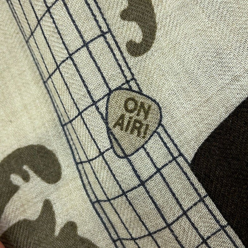 エルメス スカーフ カレH65 オン・エアー HERMES カシミヤ シルク スカーフ フリンジ付き