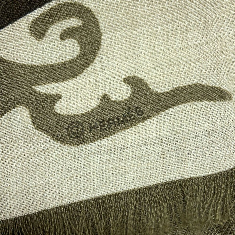 エルメス スカーフ カレH65 オン・エアー HERMES カシミヤ シルク スカーフ フリンジ付き