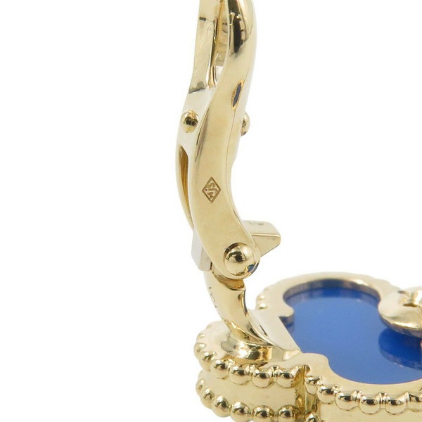 ヴァンクリーフ&アーペル ピアス ヴィンテージ アルハンブラ イヤリング ブルーアゲート K18YGイエローゴールド VCARP9SZ00