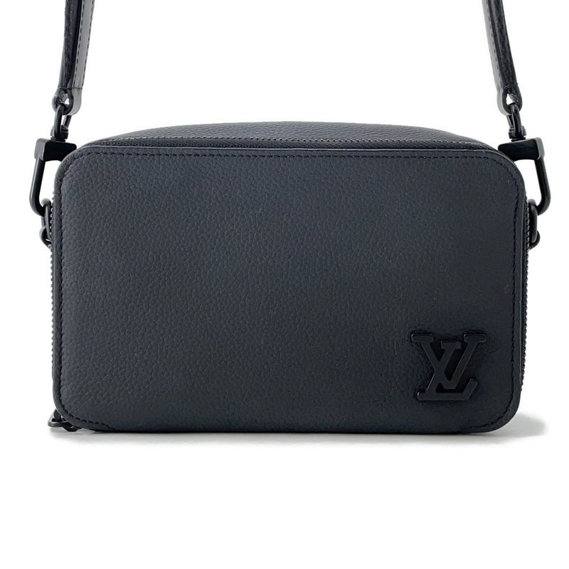 ルイヴィトン ショルダーバッグ グレインカーフレザー/LV アエログラム アルファ・ウェアラブル ウォレット M59161 財布 ブラック 黒