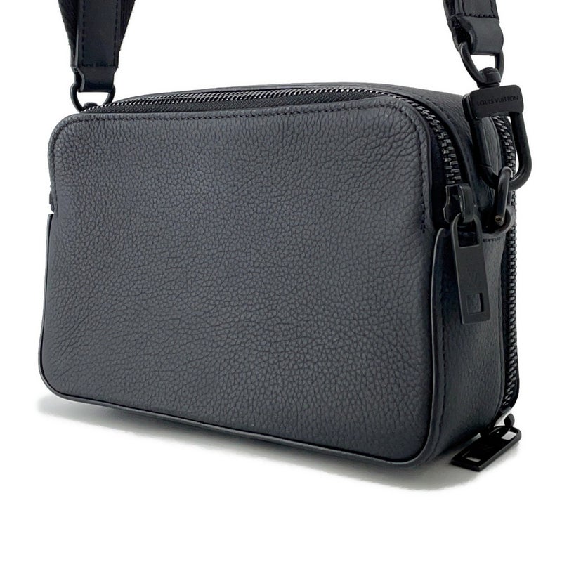 ルイヴィトン ショルダーバッグ グレインカーフレザー/LV アエログラム アルファ・ウェアラブル ウォレット M59161 財布 ブラック 黒