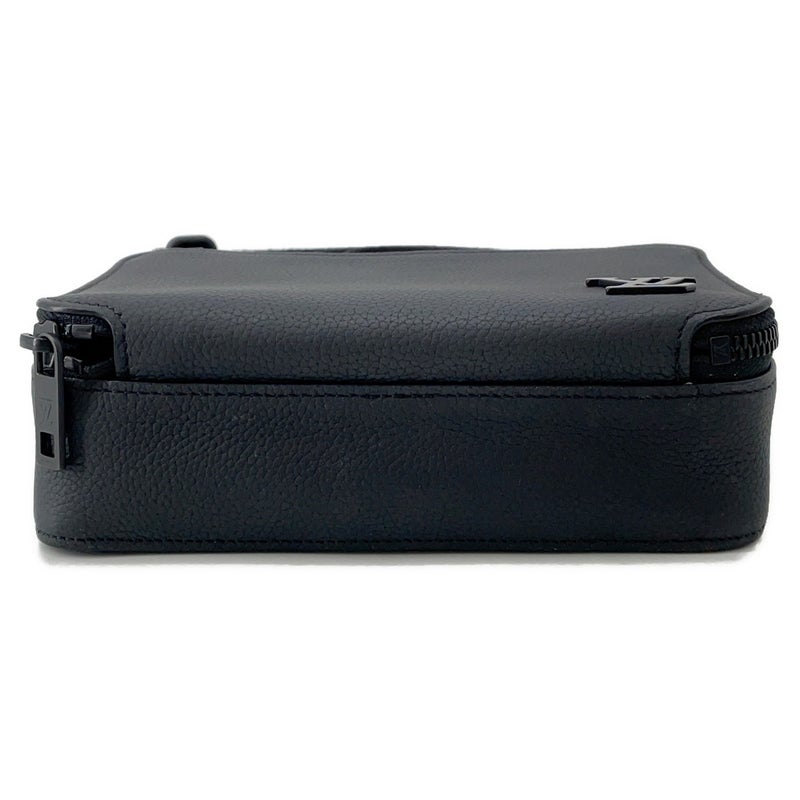 ルイヴィトン ショルダーバッグ グレインカーフレザー/LV アエログラム アルファ・ウェアラブル ウォレット M59161 財布 ブラック 黒