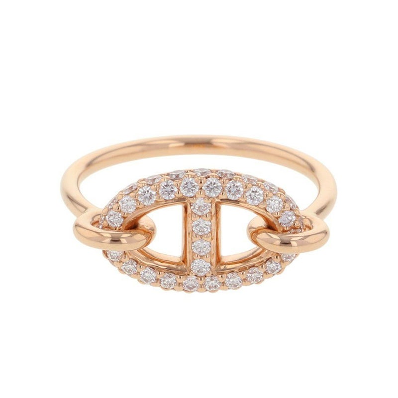 エルメス リング ファランドール リング ダイヤモンド 48P 計0.45ct K18PGピンクゴールド リングサイズ51 HERMES Farandole ring
