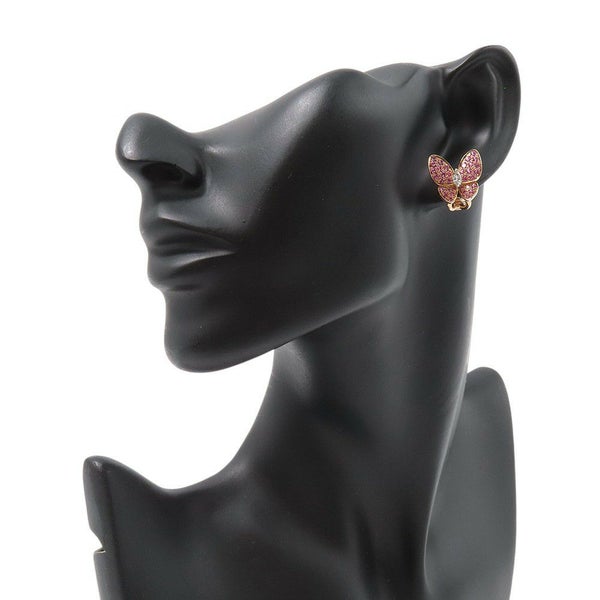 ヴァンクリ ピアス ドゥ パピヨン ピンクサファイア 34P 計0.88ct/ダイヤ 36P 計0.99ct K18WG/K18PG VCARO3M600