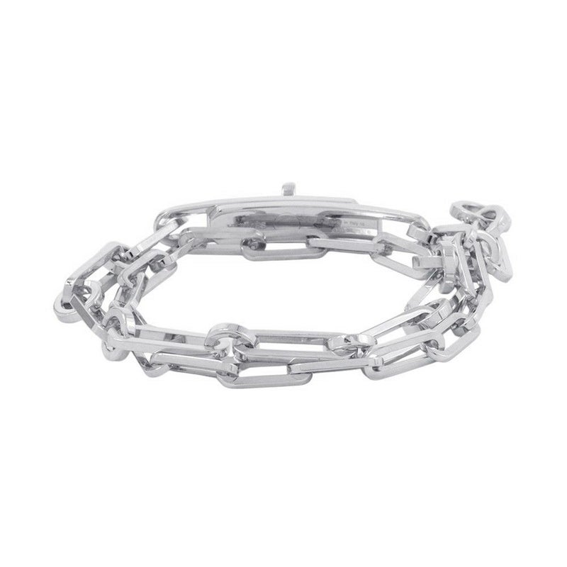 エルメス ブレスレット ケリー シェーヌ ドゥブルトゥール チェーン SV925シルバー サイズ16 HERMES ジュエリー