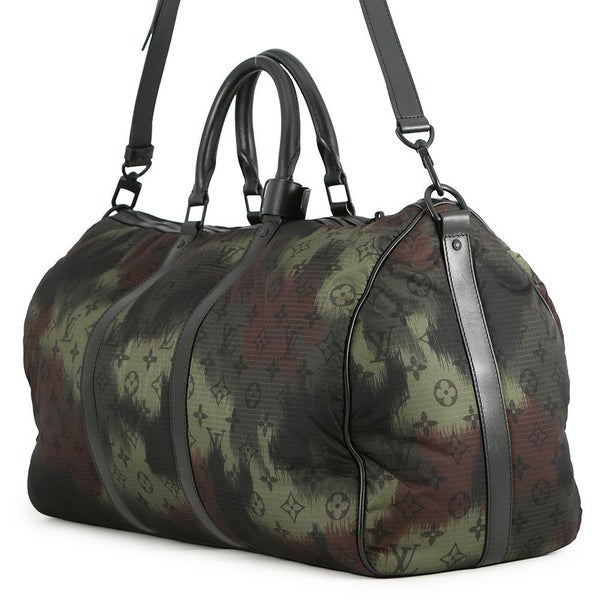 ルイヴィトン ボストンバッグモノグラム・カモフラージュ キーポル・バンドリエール50 M41416 トラベル 旅行バッグ 黒
