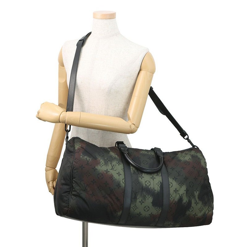 ルイヴィトン ボストンバッグモノグラム・カモフラージュ キーポル・バンドリエール50 M41416 トラベル 旅行バッグ 黒
