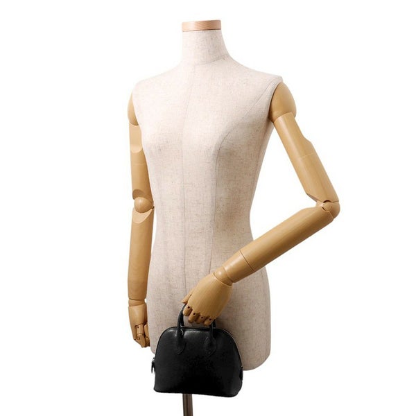 エルメス ボリード1923 ミニ サングル コルタージュ ブラック/シルバー金具 シェブルシャムキラ K刻印 ２wayショルダー 黒