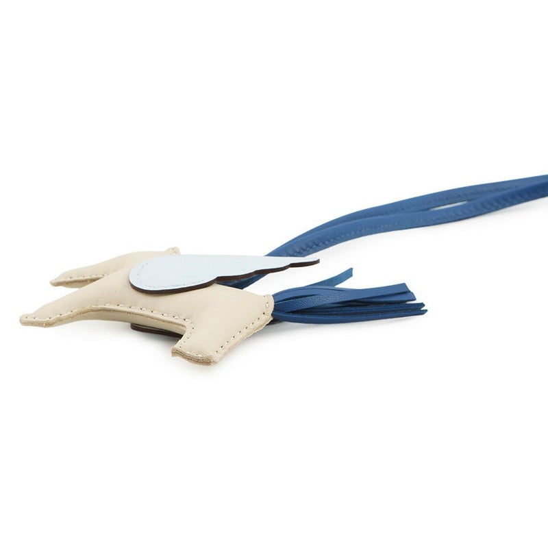 エルメス バッグチャーム ロデオPM ペガサス クレ/ブルーフランス/ブルーブリュム ラムスキン W刻印