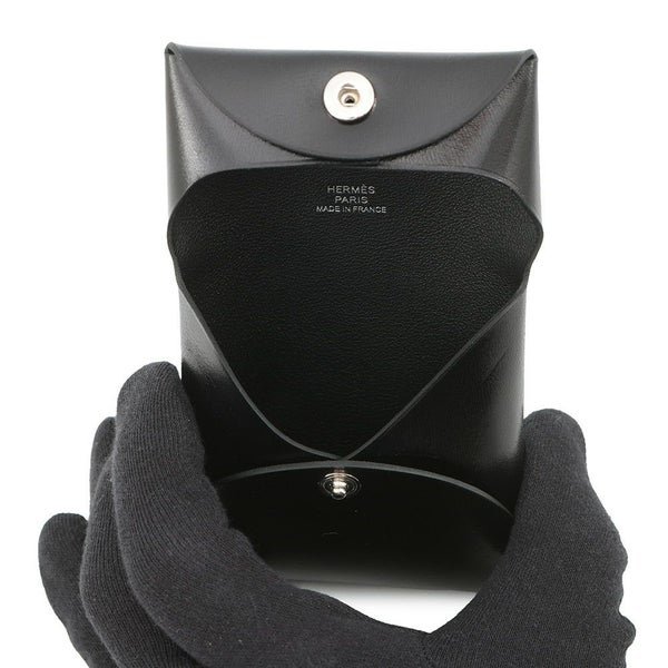 エルメス コインケース バスティア ブラック ボックスカーフ B刻印 財布 黒