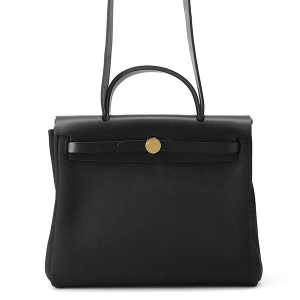 エルメス エールバッグジップPM ルトゥルネ ブラック/ゴールド金具 トワルミリタリー / ヴァッシュハンター Z刻印 黒