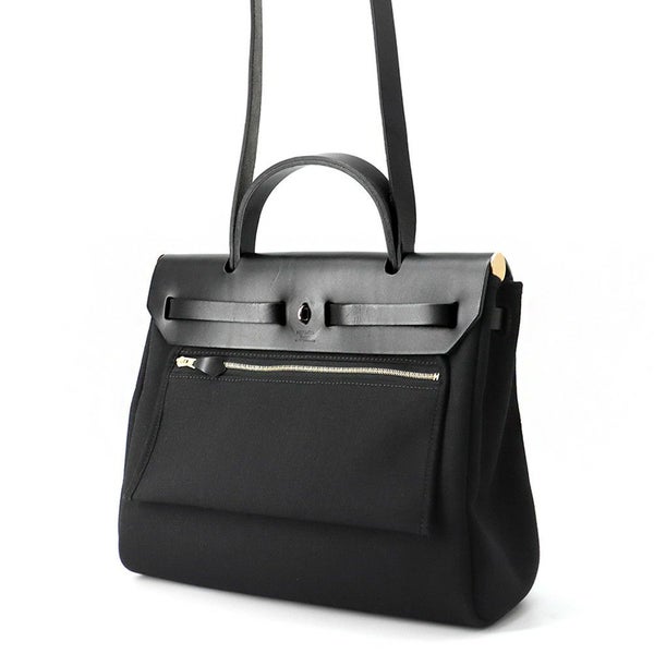 エルメス エールバッグジップPM ルトゥルネ ブラック/ゴールド金具 トワルミリタリー / ヴァッシュハンター Z刻印 黒