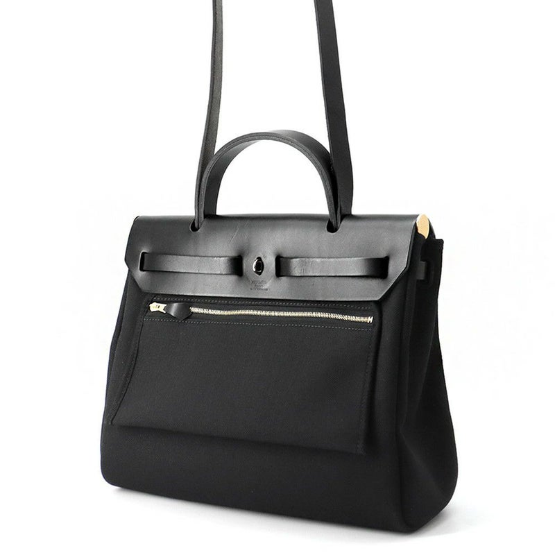 エルメス エールバッグジップPM ルトゥルネ ブラック/ゴールド金具 トワルミリタリー / ヴァッシュハンター Z刻印 黒