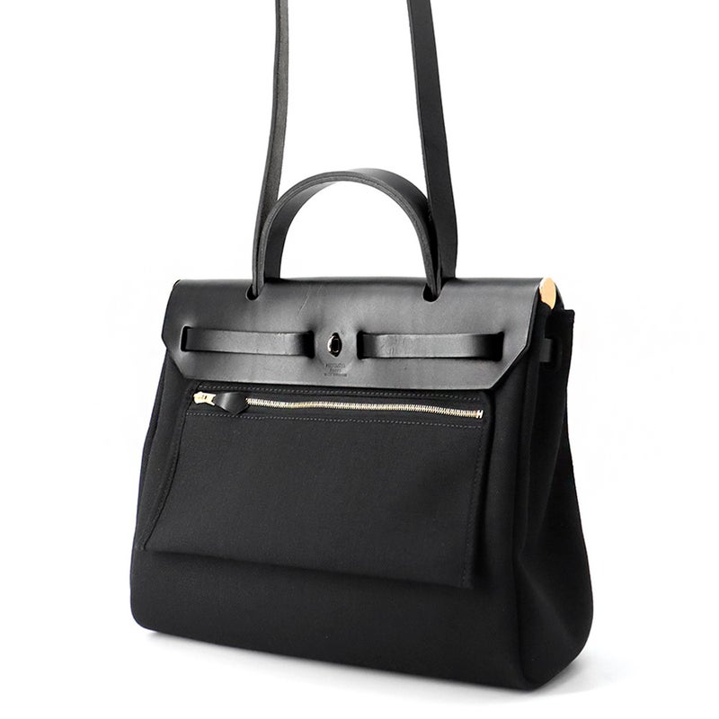 エルメス エールバッグジップPM ルトゥルネ ブラック/ゴールド金具 トワルミリタリー / ヴァッシュハンター Z刻印 黒