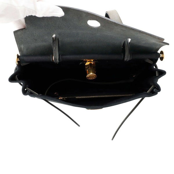 エルメス エールバッグジップPM ルトゥルネ ブラック/ゴールド金具 トワルミリタリー / ヴァッシュハンター Z刻印 黒