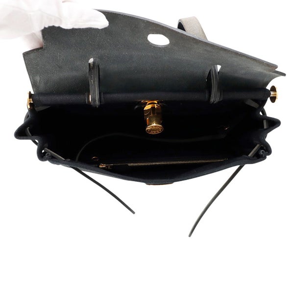 エルメス エールバッグジップPM ルトゥルネ ブラック/ゴールド金具 トワルミリタリー / ヴァッシュハンター Z刻印 黒