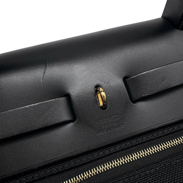 エルメス エールバッグジップPM ルトゥルネ ブラック/ゴールド金具 トワルミリタリー / ヴァッシュハンター Z刻印 黒