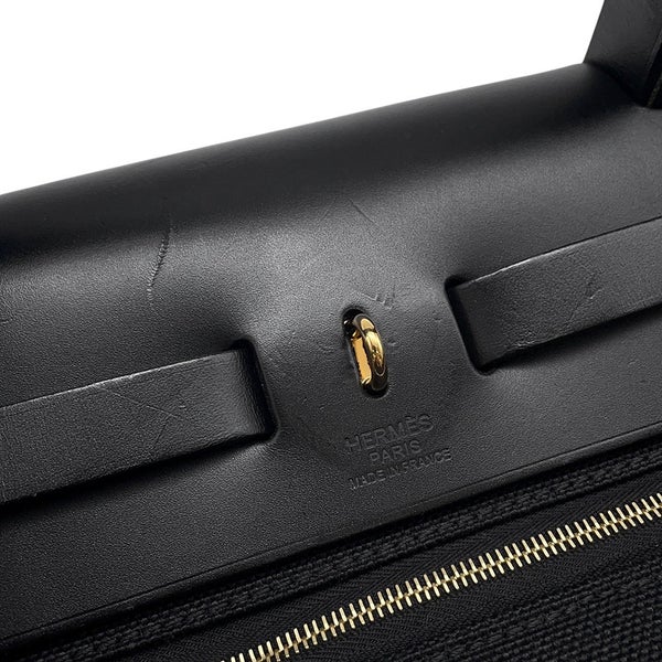 エルメス エールバッグジップPM ルトゥルネ ブラック/ゴールド金具 トワルミリタリー / ヴァッシュハンター Z刻印 黒