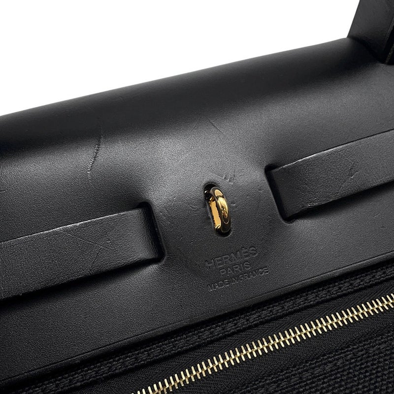 エルメス エールバッグジップPM ルトゥルネ ブラック/ゴールド金具 トワルミリタリー / ヴァッシュハンター Z刻印 黒