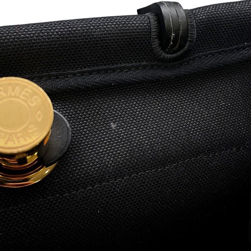 エルメス エールバッグジップPM ルトゥルネ ブラック/ゴールド金具 トワルミリタリー / ヴァッシュハンター Z刻印 黒