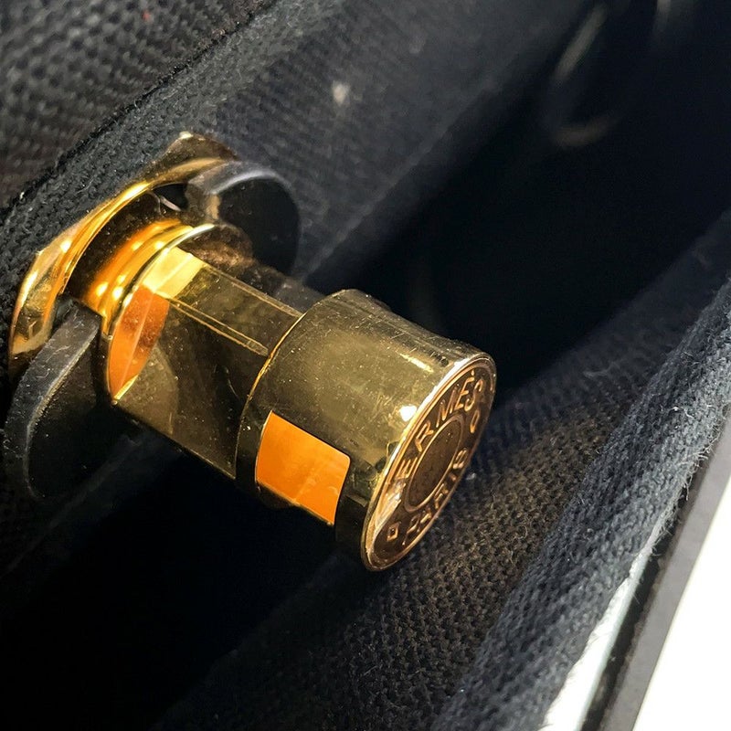 エルメス エールバッグジップPM ルトゥルネ ブラック/ゴールド金具 トワルミリタリー / ヴァッシュハンター Z刻印 黒