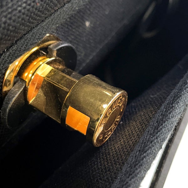 エルメス エールバッグジップPM ルトゥルネ ブラック/ゴールド金具 トワルミリタリー / ヴァッシュハンター Z刻印 黒