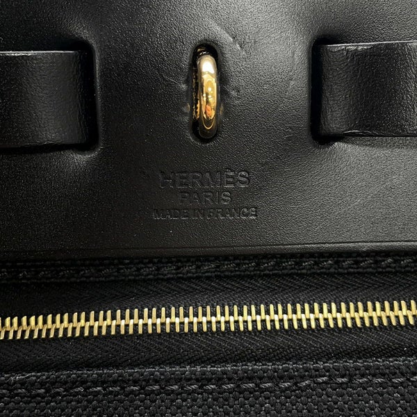 エルメス エールバッグジップPM ルトゥルネ ブラック/ゴールド金具 トワルミリタリー / ヴァッシュハンター Z刻印 黒
