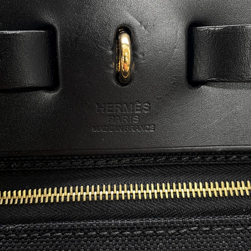 エルメス エールバッグジップPM ルトゥルネ ブラック/ゴールド金具 トワルミリタリー / ヴァッシュハンター Z刻印 黒