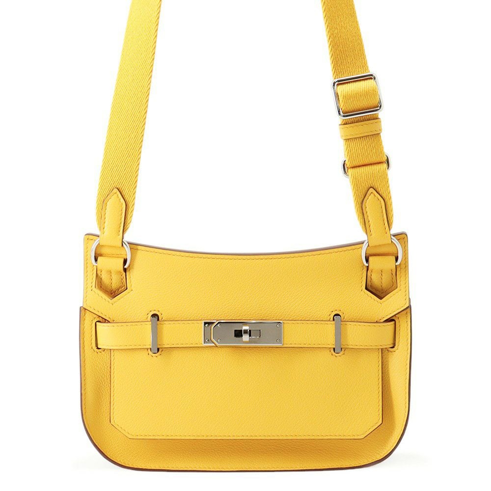 エルメス ジプシエール ミニ ジョーヌアンブル/シルバー金具 エバーカラー W刻印 エルメス ジプシエール ミニ ジョーヌアンブル/シルバー金具 エバー