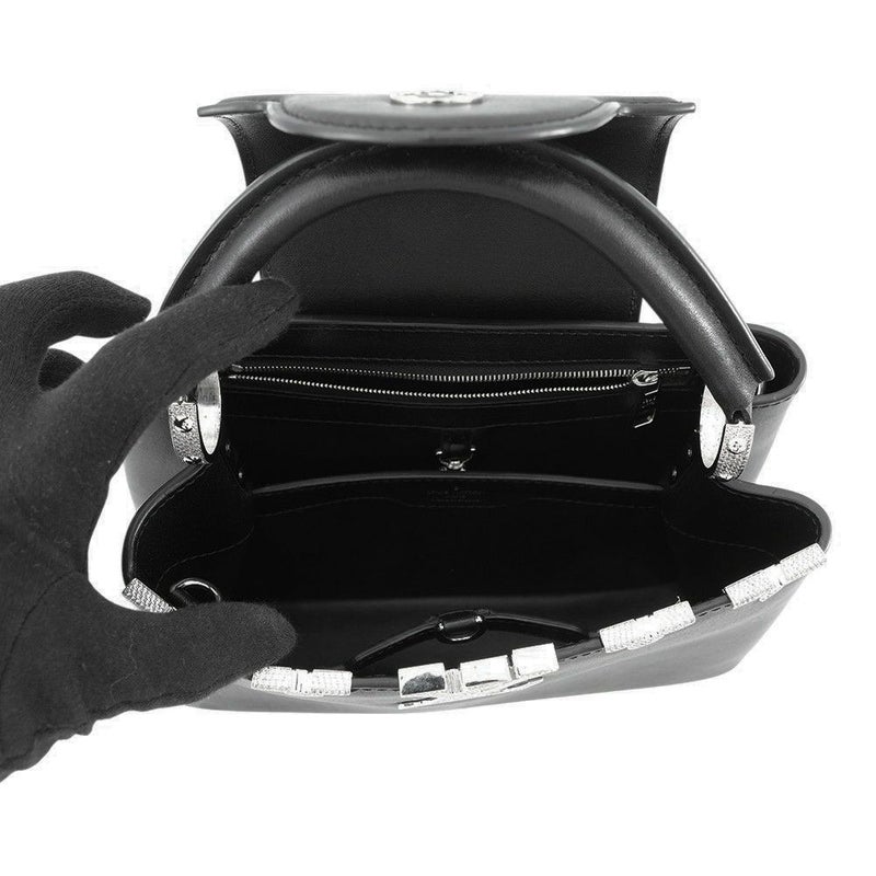 ルイヴィトン ハンドバッグ スムースカーフレザー/スワロフスキー カプシーヌ BB M51783 2wayショルダー 黒 ブラック
